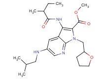 methyl 5-(isobutylamino)-3-[(2-methylbutanoyl)amino]-1-(tetrahydro-2-furanylmethyl)-1H-pyrrolo[2,3-b]pyridine-2-carboxylate