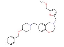 7-{[4-(benzyloxy)-1-piperidinyl]methyl}-4-{[5-(methoxymethyl)-2-furyl]methyl}-2,3,4,5-tetrahydro-1,4-benzoxazepine