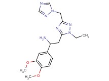 1-(3,4-dimethoxyphenyl)-2-[1-ethyl-3-(1H-1,2,4-triazol-1-ylmethyl)-1H-1,2,4-triazol-5-yl]ethanamine
