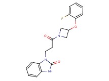1-{3-[3-(2-fluorophenoxy)azetidin-1-yl]-3-oxopropyl}-1,3-dihydro-2H-benzimidazol-2-one