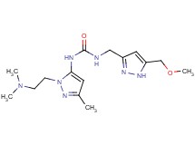 N-{1-[2-(dimethylamino)ethyl]-3-methyl-1H-pyrazol-5-yl}-N'-{[5-(methoxymethyl)-1H-pyrazol-3-yl]methyl}urea
