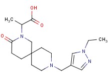 2-{9-[(1-ethyl-1H-pyrazol-4-yl)methyl]-3-oxo-2,9-diazaspiro[5.5]undec-2-yl}propanoic acid