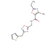 2-ethyl-4-methyl-N-{[3-(2-thienylmethyl)-1,2,4-oxadiazol-5-yl]methyl}-1,3-oxazole-5-carboxamide