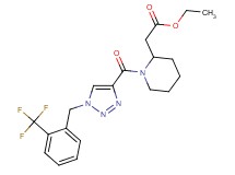 ethyl [1-({1-[2-(trifluoromethyl)benzyl]-1H-1,2,3-triazol-4-yl}carbonyl)-2-piperidinyl]acetate