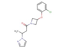 1-{3-[3-(2-chlorophenoxy)-1-azetidinyl]-1-methyl-3-oxopropyl}-1H-pyrazole