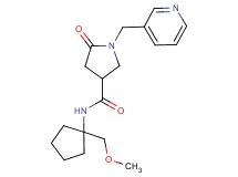 N-[1-(methoxymethyl)cyclopentyl]-5-oxo-1-(3-pyridinylmethyl)-3-pyrrolidinecarboxamide