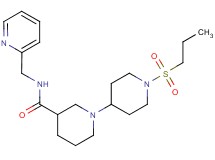 1'-(propylsulfonyl)-N-(pyridin-2-ylmethyl)-1,4'-bipiperidine-3-carboxamide
