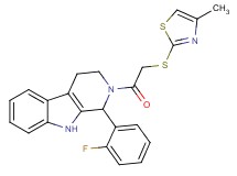 1-(2-fluorophenyl)-2-{[(4-methyl-1,3-thiazol-2-yl)thio]acetyl}-2,3,4,9-tetrahydro-1H-beta-carboline