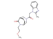 (1S*,5R*)-6-(2-methoxyethyl)-3-[(2-methyl-1H-benzimidazol-1-yl)acetyl]-3,6-diazabicyclo[3.2.2]nonan-7-one