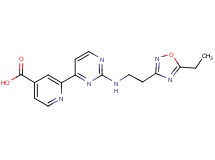 2-(2-{[2-(5-ethyl-1,2,4-oxadiazol-3-yl)ethyl]amino}pyrimidin-4-yl)isonicotinic acid