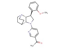 1-{6-[(2R*,3S*,6R*)-3-(2-methoxyphenyl)-1,5-diazatricyclo[5.2.2.0~2,6~]undec-5-yl]-3-pyridinyl}ethanone