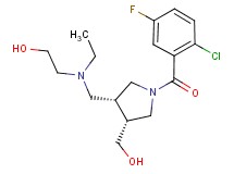 2-[{[(3R*,4R*)-1-(2-chloro-5-fluorobenzoyl)-4-(hydroxymethyl)pyrrolidin-3-yl]methyl}(ethyl)amino]ethanol