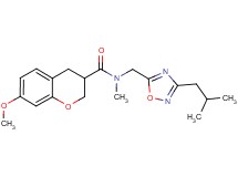 N-[(3-isobutyl-1,2,4-oxadiazol-5-yl)methyl]-7-methoxy-N-methylchromane-3-carboxamide