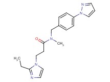 3-(2-ethyl-1H-imidazol-1-yl)-N-methyl-N-[4-(1H-pyrazol-1-yl)benzyl]propanamide