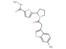 N-methyl-5-{1-[(6-methyl-1-benzofuran-3-yl)acetyl]-2-pyrrolidinyl}-2-thiophenecarboxamide