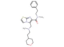 N-methyl-5-({methyl[2-(tetrahydro-2H-pyran-4-yl)ethyl]amino}methyl)-N-(2-phenylethyl)imidazo[2,1-b][1,3]thiazole-6-carboxamide