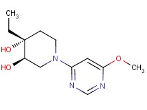 (3R*,4R*)-4-ethyl-1-(6-methoxypyrimidin-4-yl)piperidine-3,4-diol