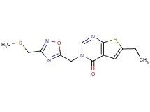 6-ethyl-3-({3-[(methylthio)methyl]-1,2,4-oxadiazol-5-yl}methyl)thieno[2,3-d]pyrimidin-4(3H)-one