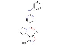 5-{[2-(3,5-dimethyl-4-isoxazolyl)-1-pyrrolidinyl]carbonyl}-N-phenyl-2-pyrimidinamine