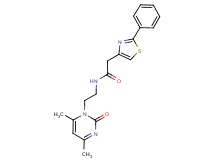 N-[2-(4,6-dimethyl-2-oxopyrimidin-1(2H)-yl)ethyl]-2-(2-phenyl-1,3-thiazol-4-yl)acetamide