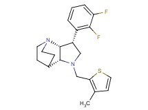 (3R*,3aR*,7aR*)-3-(2,3-difluorophenyl)-1-[(3-methyl-2-thienyl)methyl]octahydro-4,7-ethanopyrrolo[3,2-b]pyridine