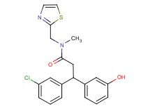 3-(3-chlorophenyl)-3-(3-hydroxyphenyl)-N-methyl-N-(1,3-thiazol-2-ylmethyl)propanamide
