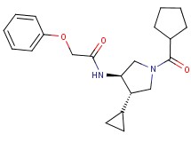 N-[(3R*,4S*)-1-(cyclopentylcarbonyl)-4-cyclopropylpyrrolidin-3-yl]-2-phenoxyacetamide