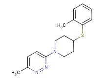 3-methyl-6-{4-[(2-methylphenyl)thio]-1-piperidinyl}pyridazine