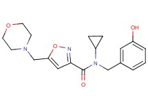 N-cyclopropyl-N-(3-hydroxybenzyl)-5-(morpholin-4-ylmethyl)isoxazole-3-carboxamide