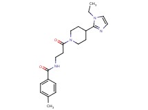 N-{3-[4-(1-ethyl-1H-imidazol-2-yl)-1-piperidinyl]-3-oxopropyl}-4-methylbenzamide