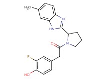 2-fluoro-4-{2-[2-(6-methyl-1H-benzimidazol-2-yl)-1-pyrrolidinyl]-2-oxoethyl}phenol