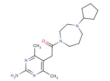 5-[2-(4-cyclopentyl-1,4-diazepan-1-yl)-2-oxoethyl]-4,6-dimethyl-2-pyrimidinamine