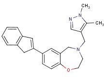 4-[(1,5-dimethyl-1H-pyrazol-4-yl)methyl]-7-(1H-inden-2-yl)-2,3,4,5-tetrahydro-1,4-benzoxazepine