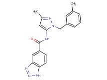 N-[3-methyl-1-(3-methylbenzyl)-1H-pyrazol-5-yl]-1H-1,2,3-benzotriazole-5-carboxamide