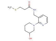 N-{[2-(3-hydroxy-1-piperidinyl)-3-pyridinyl]methyl}-3-(methylthio)propanamide