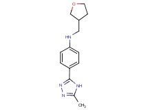 4-(5-methyl-4H-1,2,4-triazol-3-yl)-N-(tetrahydro-3-furanylmethyl)aniline