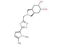 (3aR*,5R*,6S*,7aS*)-2-{[5-(1,5-dimethyl-1H-pyrrol-2-yl)-1,3,4-oxadiazol-2-yl]methyl}octahydro-1H-isoindole-5,6-diol
