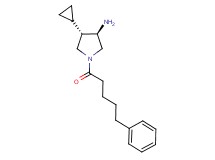 (3R*,4S*)-4-cyclopropyl-1-(5-phenylpentanoyl)-3-pyrrolidinamine