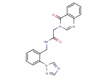 2-(4-oxo-3(4H)-quinazolinyl)-N-[2-(1H-1,2,4-triazol-1-yl)benzyl]acetamide