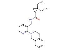 N-{[2-(3,4-dihydroisoquinolin-2(1H)-yl)pyridin-3-yl]methyl}-2,2-diethylcyclopropanecarboxamide