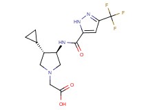 [rel-(3S,4R)-3-cyclopropyl-4-({[3-(trifluoromethyl)-1H-pyrazol-5-yl]carbonyl}amino)-1-pyrrolidinyl]acetic acid hydrochloride