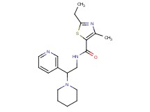 2-ethyl-4-methyl-N-(2-piperidin-1-yl-2-pyridin-3-ylethyl)-1,3-thiazole-5-carboxamide