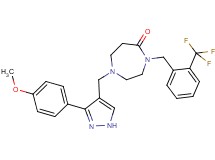 1-{[3-(4-methoxyphenyl)-1H-pyrazol-4-yl]methyl}-4-[2-(trifluoromethyl)benzyl]-1,4-diazepan-5-one