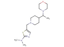 N,N-dimethyl-5-({4-[1-(4-morpholinyl)ethyl]-1-piperidinyl}methyl)-1,3-thiazol-2-amine