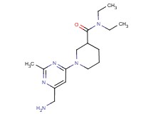 1-[6-(aminomethyl)-2-methylpyrimidin-4-yl]-N,N-diethylpiperidine-3-carboxamide