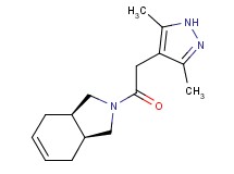 (3aR*,7aS*)-2-[(3,5-dimethyl-1H-pyrazol-4-yl)acetyl]-2,3,3a,4,7,7a-hexahydro-1H-isoindole