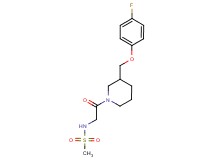 N-(2-{3-[(4-fluorophenoxy)methyl]piperidin-1-yl}-2-oxoethyl)methanesulfonamide