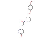 6-(3-{3-[(4-methoxyphenoxy)methyl]-1-piperidinyl}-3-oxopropyl)-3(2H)-pyridazinone
