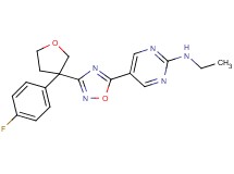 N-ethyl-5-{3-[3-(4-fluorophenyl)tetrahydrofuran-3-yl]-1,2,4-oxadiazol-5-yl}pyrimidin-2-amine
