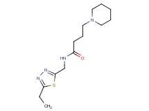 N-[(5-ethyl-1,3,4-thiadiazol-2-yl)methyl]-4-(1-piperidinyl)butanamide